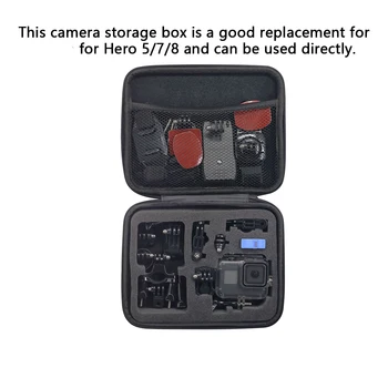 Спортивная камера на открытом воздухе, противоударный ящик для хранения, кронштейн, органайзер, переносной чехол для переноски, замена для GoPro Hero Large