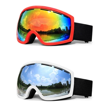 НОВЫЕ двухслойные лыжные очки с защитой от запотевания, Очки для сноуборда, Очки для снегоходов, Спорт на открытом воздухе, Лыжи Googles
