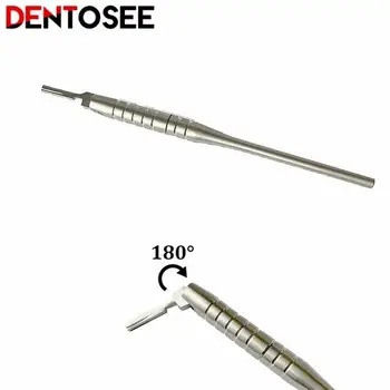 Общая рукоятка стоматологического ножа, нержавеющая сталь, регулируется на 180 градусов, подходит для расходных материалов для стоматологии с 3 лезвиями