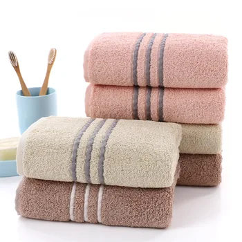 Новое поступление, полотенце из бамбукового волокна, однотонное Толстое впитывающее Мягкое полотенце для лица, домашнее полотенце для взрослых, розовое, коричневое, зеленое