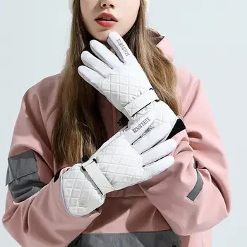 1 Пара женских перчаток, утолщенные, сверхмягкие, защищающие руки, холодостойкие лыжные перчатки, защитные перчатки для катания на лыжах