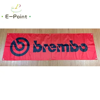 130GSM 150D Материал Brembo Красный Автомобильный Баннер 1,5 фута * 5 футов (45 * 150 см) Размер для Домашнего Флага Внутренний Наружный Декор yhx184