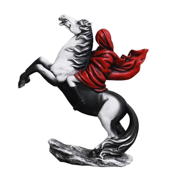 Статуя верховой лошади - Современная художественная скульптура, акценты домашнего декора, поделки из смолы, коллекционные фигурки, украшение для гостиной, долговечность