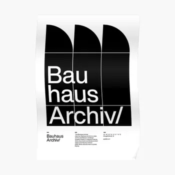 Комната для печати плакатов Bauhaus Archiv Современное украшение Настенная роспись Винтажная живопись Забавная картинка Домашний декор без рамки