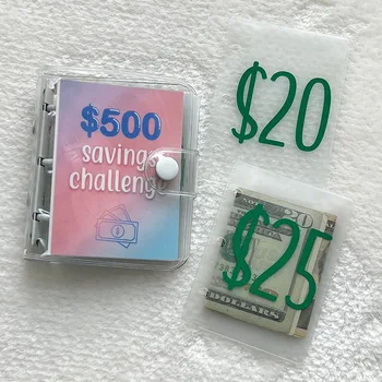 Конверт Challenge Binder 1000 Money Saving Challenge Бюджетная книга, блокнот-органайзер для денег в матовой обложке
