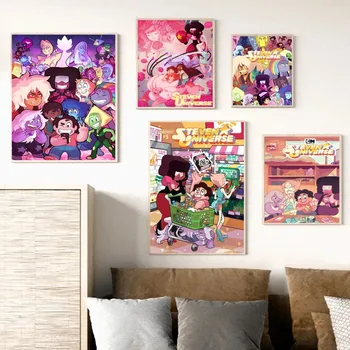 Мультяшные аниме-плакаты S-Steven U-Universe, стикеры HD качества, настенные ретро-плакаты для домашнего декора стен в комнате