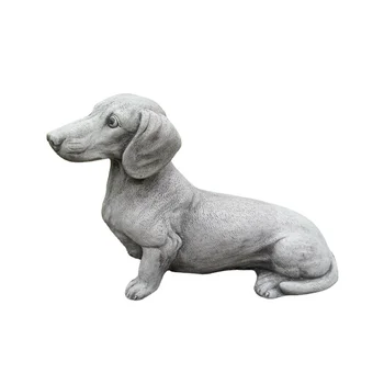 Подарки для собак, декор сада - Статуя собаки на открытом воздухе для декора газона во внутреннем дворике, Мемориальная скульптура для домашних животных, положение лежа