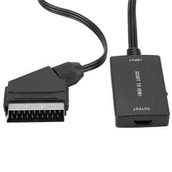 Вход SCART Конвертер SCART в HDMI Адаптер высокой четкости SCART В HDMI с кабелем 1080P/720P для DVD//PS2/XBOX/Sky Box