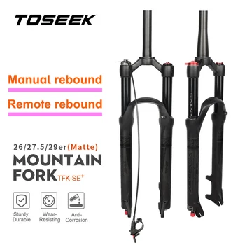 TOSEEK TFK-SE Вилка для велосипеда MTB из магниевого сплава 26/27,5/29 дюймов 28,6 Для горного велосипеда RL120mm с пневматической подвеской