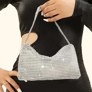 Сумка через плечо с бриллиантами, роскошная легкая мини-женская сумка, женская сумка через плечо