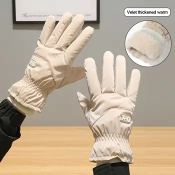 Модные лыжные перчатки с полными пальцами, креативные зимние теплые варежки с сенсорным экраном, противоскользящие Ветрозащитные перчатки для верховой езды на открытом воздухе