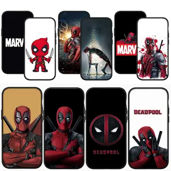 Чехол с логотипом Marvel Deadpool для телефона iPhone 15 14 13 12 Mini 11 Pro X XR XS Max 7 8 Plus + 15+ 8+ Мягкий чехол