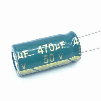 10 шт./лот высокочастотный низкоомный алюминиевый электролитический конденсатор 50V 470UF размером 10*20 470UF 50V 20%
