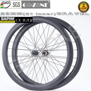 Дисковый Тормоз Карбоновой Колесной пары 700c Sapim CX Ray Gravel / Cyclocross, одобренный UCI, 28-мм Колеса Шоссейного велосипеда Gozone R320D Centerlock