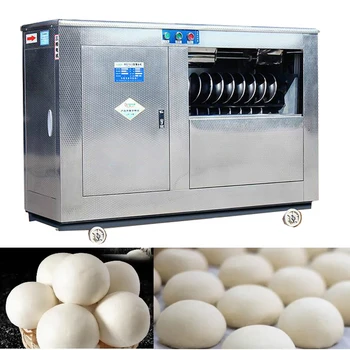Запуск автоматической тестоделительной машины Коммерческая машина для приготовления шариков из теста Машина для выпечки хлеба на пару Машина для круглой резки теста