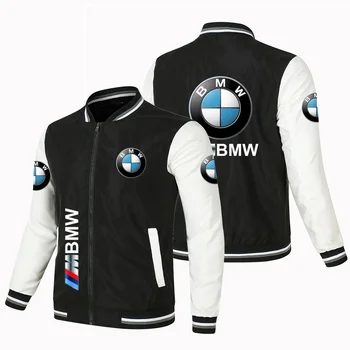 2024 Новые осенне-зимние куртки, модные топы с принтом BMW, мужские повседневные спортивные кардиганы, теплые куртки
