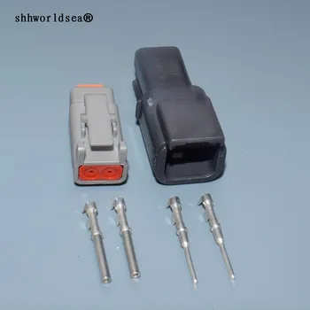 worldgolden 2pin 1,0 мм мужской женский автомобильный электрический штекер для корпуса разъем жгута проводов DTM06-2S DTM04-2P