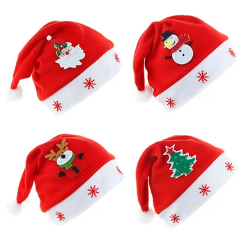 Рождественская шляпа, 1 шт., креативная Рождественская фетровая шляпа, Санта-Клаус, Снеговик, Лось, Рождественская елка, Рождественская шляпа, рождественские принадлежности