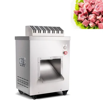 Электрическая мясорубка 220 В, машина для нарезки мяса кубиками из нержавеющей стали, машина для нарезки овощей толщиной 3,5 мм, коммерческая машина для нарезки овощей