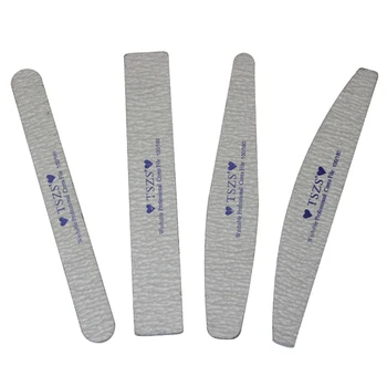 TSZS 10 шт./лот 100/180 Двухсторонний серый буфер для пилочки для ногтей корейского качества с квадратным бриллиантом в виде полумесяца