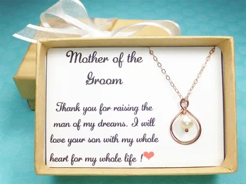Подарок матери жениха, подарок матери невесты, Подарок на День матери, ожерелье бесконечности, свадебные украшения для мамы, Рождественский подарок для мамы