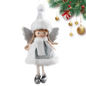 1шт Рождественская елка Кулон Подвесные украшения плюшевые куклы-ангелы украшения Рождественский Ангел Девушка Navidad Новогодние подарки