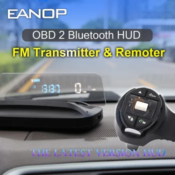 EANOP M40S Зеркало MP3 HUD OBD II Проектор скорости поворота для универсального автомобиля OBD2 Поддержка Mp3 Управления рулевым колесом