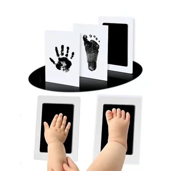 Набор для рук и отпечатков пальцев новорожденного Своими руками, чернильные подушечки, Фоторамка, отпечаток руки, Сувенирные аксессуары для малышей, безопасный чистый подарок для душа ребенка