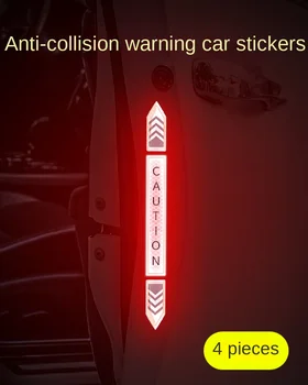 Персонализированные наклейки для защиты от открывания дверей автомобиля, светоотражающие наклейки с ночным предупреждением, полоски от столкновений на двери