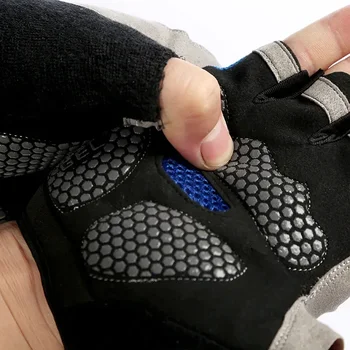 Дышащие Женские перчатки для кроссфита с гантелями для занятий велоспортом, гимнастикой, бодибилдингом, мужские перчатки для занятий велоспортом Наполовину