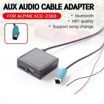 кабель bluetooth Aux-Приемника с USB, микрофоном, Адаптером Громкой связи Aux Для Alpine CD Host KCE-236B 9870/9872