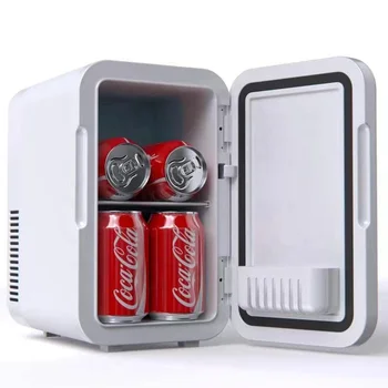 6-литровый Портативный мини-холодильник переменного / постоянного тока для продуктов питания, лекарств, термоэлектрического охладителя и грелки, автомобиля для спальни, дома, путешествий, ухода за кожей, мини-холодильника
