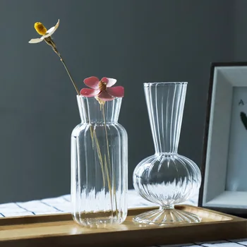 Прозрачные стеклянные вазы для растений Бутылка Цветочный горшок Стеклянная Скандинавская Террариумная Ваза Бутылка Гидропонный Цветочный горшок Контейнер