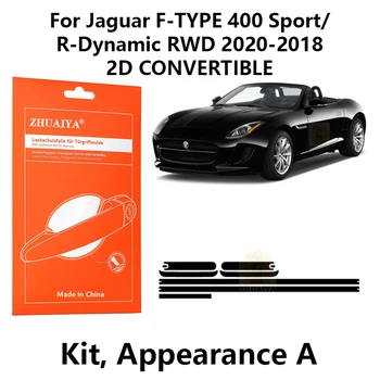Защита края двери, Дверной ручки, чашки, Защитная пленка для краски TPU PPF Для Jaguar F-TYPE R с шайбами 2020-2018 2D COUPE