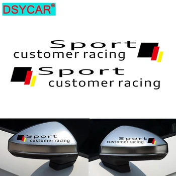 DSYCAR 1 пара Спортивных Клиентских Гоночных Автомобилей Наклейка На Зеркало Заднего Вида Виниловая Наклейка Наклейка В Полоску для Audi A6 A7 A8