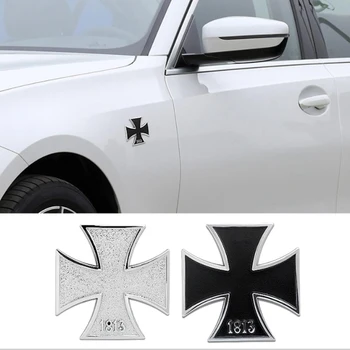 1шт 3D Металлическая наклейка на автомобиль Мальтийский Крест 1813 Эмблема Автомобиля Авто Значок Мотоцикла Наклейка на багажник