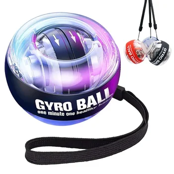 Светодиодный силовой мяч для запястья Тренажер для мышц рук Гироскоп Powerball Гиробол Вибрирующие шарики Оборудование для фитнеса Красочный свет
