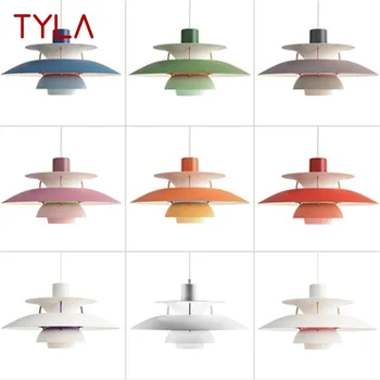 Креативный подвесной светильник TYLA Nordic Современные красочные светодиодные лампы Светильники для украшения домашней столовой
