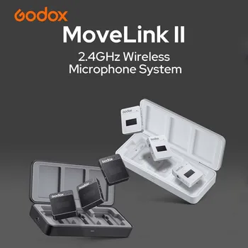 Godox MoveLink M2 II M1 II 2,4 ГГц Беспроводной Микрофон Передатчик Приемник Для Sony Nikon Canon Fuji Camera Петличный Микрофон