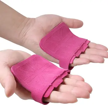1 Пара Перчаток для тренировок по поднятию тяжестей, женские Мужские Кожаные перчатки для гимнастики Crossfit, защитные перчатки для рук, защитные перчатки для рук в тренажерном зале