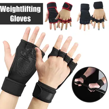 1 пара Тренировочных перчаток для поднятия тяжестей Для мужчин и женщин, для занятий фитнесом, Бодибилдингом, гимнастикой, для защиты рук и запястий в тренажерном зале G E0q2