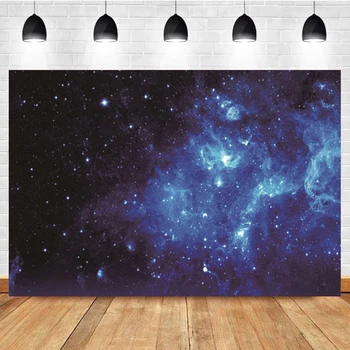 Laeacco Universe Темно-синий Звездное Небо, Блестящий Фон для фотосъемки, Детское Шоу, День Рождения, Фон для фотосъемки