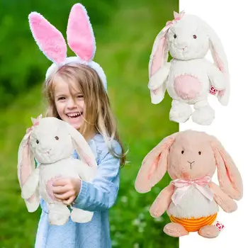 кукла-кролик с длинными ушами длиной 30 см, Мягкий Плюшевый Кролик, украшение в виде животных, Украшения для дома, Пасха, Рождество, Новогодний подарок для детей