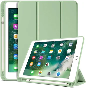 3-Трехстворчатая Подставка Auto Sleep Smart Cover для iPad Mini 6 8.3 Funda Для iPad Mini 5 4 1 2 3 7.9 Силиконовая подставка С держателем для карандашей