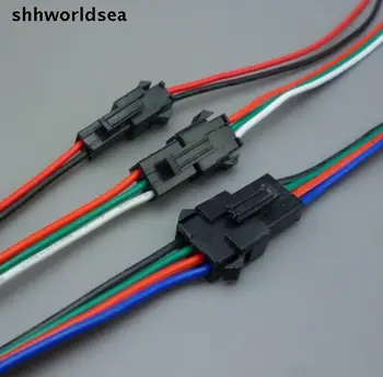 worldgolden 5 пар 2 3 4-контактный Разъем 2x10 см 2pin Мужской/женский SM Провод кабельная косичка для светодиодной ленты Драйвер Лампы