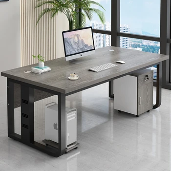 Компьютерные офисные столы для одного человека Простота Современные Офисные столы президента Комбинированное бюро Meuble Рабочее оборудование QF50OD