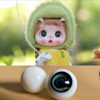 Новый Ob11 Baby Glass Eyes Цвет Подвижный черный жемчуг 10 мм 8 мм diy моделирование 8 очков BJD Baby Новинка