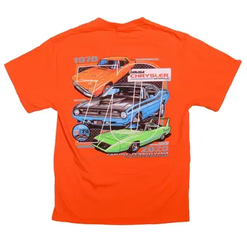 Мужская футболка Carlisle Chrysler Nationals 50 Years 2020, средний оранжевый размер футболки