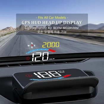 WYING M16 GPS HUD Спидометр на лобовом стекле автомобиля Интеллектуальный цифровой компас времени пробега Проектор Автоматической сигнализации превышения скорости Головной дисплей