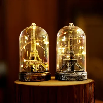 Мини Креативный Ретро Париж Эйфелева башня, светодиодный световой дисплей, декор студенческой комнаты, Украшение кабинета, Подарочное освещение, Ремесла, реквизит